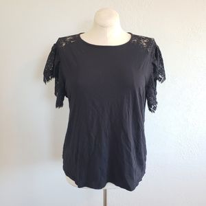 Loft Lace Flutter Sleeve Tshirt